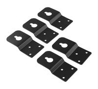Speaker Wall Mount Bracket for Bookshelf and Surround Sound Speakers, Heavy-Duty Metal Hanger Plate with Keyhole Design, 5PCS Black