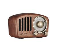 Speaker Walnut Wood Finish FM Radio MP3