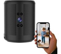 Speaker WiFi Camera, 1080P Night Vision Security Camera with Motion Detection, Pet Nanny Camera with 4500mAh Battery for Home and Office,Easy to Use with Simple Operation