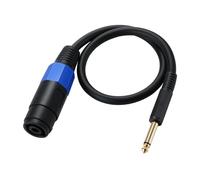 Speakon Female Connector To 6.35mm 1/4" Male Plug Cable Wire Amplifier Connection Heavy Duty Twist Speak-on