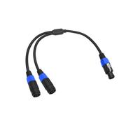 Speakon Male to 2 Female Splitter Cable Speaker Break Out Twist Lock Audio Cable NL4FC 4 Core Speaker Connector Plug