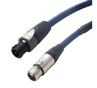 Speakon to Female XLR Loud Speaker Cable HIGH POWER 2x4mm Conductor Size. 2 Pole Wire Neutrik Speakon connection (6m)