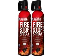 Spear and Jackson - 2 x 750g Fire Stop Spray - For Home, Kitchen, Car, Caravan, Camping - 10 in 1 fire extinguisher - Non-toxic, eco friendly and stain-resistant