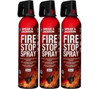 Spear And Jackson - 3 X 750G Fire Stop Spray - For Home, Kitchen, Car, Caravan, Camping - 10 In 1 Fire Extinguisher - Non-Toxic
