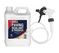 Spear and Jackson - Paving Sealant and Proofer - 2.5 Litre Water Seal - with Long Hose Trigger - Breathable, Colourless Waterseal for Brick, Wood and Stone
