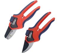 Spear & Jackson Razorsharp - Advantage Bypass and Anvil Secateurs Set - Red/Navy