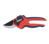 Spear & Jackson Small SK5 Carbon Steel Bypass Secateurs, Max 10mm Cut - Red/Navy
