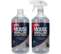 Spear & Jackson Mouse Repellent 2x500ml Trigger Spray - Natural Peppermint, Effective on All Mice, Zero Residue