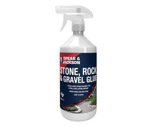 Spear and Jackson Stone, Rock and Gravel Bonding Glue, 1 Litre, Water-Based Non-Toxic Formula, Ready to Use, for Paths, Patios and Decorative Areas
