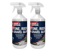 Spear and Jackson Stone, Rock and Gravel Bonding Glue, 2 x 1 Litre, Water-Based Non-Toxic Formula, Ready to Use, for Paths, Patios and Decorative Areas