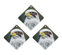 Spear Falcon, White Eagle Car Air Freshener, 3 Pcs Rhombus Hanging Air Freshener Cards, Long Lasting Fragrance Scented Cards for Car, Home, Office Black-style