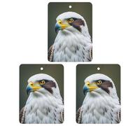 Spear Falcon, White Eagle Car Air Freshener, 3 Pcs Square Hanging Air Freshener Cards, Long Lasting Fragrance Scented Cards for Car, Home, Office Gray-style