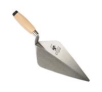 Spear & Jackson 10110V Tyzack Wood Handle Broad Heel Capped Brick Trowel 10"