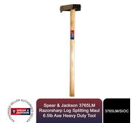 Spear & Jackson 3765LM Razorsharp Log Splitting Maul 6.5lb Axe Heavy Duty Tool