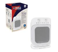 SPEAR & JACKSON 38885 Digital PTC Heater (Digital， Oscillating， Timer) - White， 1500 W