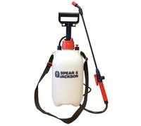 Spear & Jackson 5L Pump Action Pressure Sprayer 5LPAPS - 560mm wand, 1.3m hose, adjustable nozzle, lockable trigger