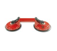 Spear & Jackson ASCD118 Double Aluminium Suction Cup - High Performance Lifter Tool for Glass, Granite, Tile, Metal, Wood Panel Lifting - 110kg Lifting Capacity - Twin Suction Easy Lock & Release