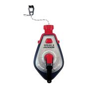Spear & Jackson CHALKLINE Aluminium Chalk Line - 30m/100ft Fast Rewind String Line Tool with Chalk Powder Reel, Marker for Bricklayers, Builders, Outdoor Use, Durable & Easy Refill