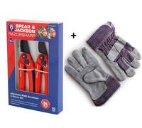 Spear & Jackson CUTTINGSET3 Razorsharp Adjustable Width Secateurs & Gloves Set