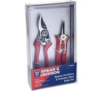 Spear & Jackson CUTTINGSET6 Bypass Secateurs and Floral Snips Set (Twin Set)