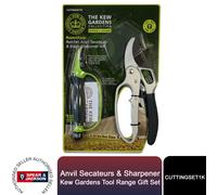 Spear & Jackson Gift Set Anvil Secateurs & Sharpener, Kew Gardens Tool Range