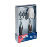 Spear & Jackson Gift Set of 'Trowel & Fork' Stainless Steel Hand Tools in Light Brown Spear & Jackson Light Brown