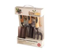Spear & Jackson Gift Set of 'Trowels & Weed Fork' Elements Garden Hand Tools in Brown Spear & Jackson Brown