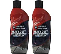 Spear & Jackson 2 x 500ml Heavy Duty Sink and Drain Unblocker