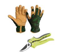 Spear & Jackson Kew Gardens Collection Pruning Essentials Set - Bypass Secateurs & High Performance Gloves (S)