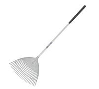 Spear & Jackson Leaf Rake Neverbend 3884NB Plastic with Tubular Steel Shaft Silver