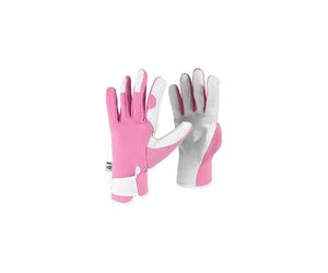 Spear & Jackson LMGLOVESKEW Kew Gardens Collection Ladies Medium Leather Palm Gardening Gloves - Pink