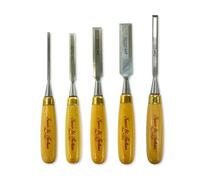 Spear & Jackson SJ5PCSET 5-Piece Professional Wood Chisel Set - Handcrafted in Sheffield, England - Ideal for Precision Cutting, Carving & Shaping