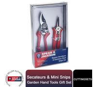 Kew Gardens Razorsharp Cutting Set 3K Bypass and Anvil Secateurs Set Green