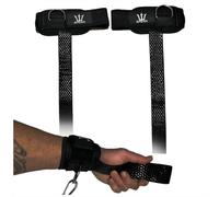 SPEAR Weight Lifting Straps With Cuffed D Ring, Cable Machine Workout, Hex Silicone Grips, Deadlifting, Bodybuilding, Powerlifting, Weight Lifting Wrist Support Wraps for Gym & Training