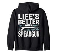 Spearfisher Speargun Spearfishing Zip Hoodie