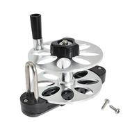 Speargun Reel for Underwater Line Management, Aluminum Alloy Detachable Reel with Side Winding Handle and Mounting Bracket for Spearfishing Setup Spearfishing Line Winder Dive Spool Underwater Spool
