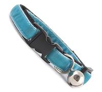 Spearmint Large Velvet Cat Collar | Large Breed Cat Collar| Removable Bell | UK Made | Safety Release Buckle | Ragdoll | Maine Coon