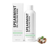 Spearmint Oil Pulling Rinse - Natural Mouthwash with Organic Cold-Pressed Coconut Oil, Fresh Breath & Oral Care, Say Goodbye to Bad Breath (1Pcs)