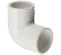 Spears 406-015 PVC Pipe Fitting, 90 Degree Elbow, Schedule 40, White, 1-1/2" Socket (Pack of 5)