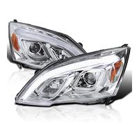 SPEC-D TUNING JDM Chrome LED Projector Headlights Compatible with 2007-2011 Honda CR-V, Left + Right Pair Headlamps Assembly