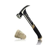 Spec Ops - SPEC-M20SF-S Tools Nailing Hammer, 20 oz, Rip Claw, Smooth Face, Soft Mallet Face, Shock-Absorbing Grip, 3% Donated to Veterans Black/Tan