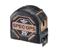 Spec Ops Tools 25-Foot Tape Measure, 1" Double-Sided Blade, Military-Grade Composite Case, 3% Donated to Veterans
