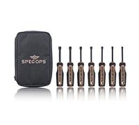 Spec Ops Tools 7 Piece Nut Driver Set, Includes 7 Metric Nut Drivers, CR-V Heat-Treated Shafts, Long Bolt Applications, MOA Grip, Portable Zipper Bag, 3% Donated to Veterans
