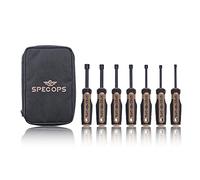 Spec Ops Tools 7 Piece Nut Driver Set, Includes 7 SAE Nut Drivers, CR-V Heat-Treated Shafts, Long Bolt Applications, MOA Grip, Portable Zipper Bag, 3% Donated to Veterans