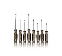 Spec Ops Tools 8-Piece Screwdriver Set, Phillips, Slotted, Square, Magentic Tip, Cr-Mo Steel Shaft