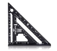 Spec Ops Tools Fury 7.5” Rafter Square with Laser Etched & Stamped Markings, Rapid-Layout Features, Wide Heel, Includes Digital Rafter Calculator & Guide