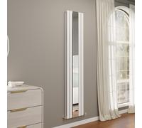 Specchio White Vertical Flat Designer Radiator with Mirror 1800x385mm Double Panel 3541 BTU