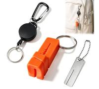 specheer 3 Pcs Magnetic Fly Threader Set, Fishing Knot Tying Tool with Retractable Keychain Heavy Duty and Fish Hook Sharpener, 4-Slot Precision Fly Fishing Accessories for Low Light and Small Flies