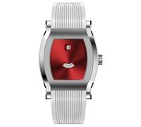 Specht & Söhne Jump Hour Automatic Mechanical Men Watch Sapphire Crystal Stainless Steel Wristwatch, Red-white