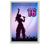 Special 16th Birthday Card - Teenage Girl - Unusual Unique Best Cool 16 year old (Great Niece 16th Bday - Sweet Sixteen Rockstar)